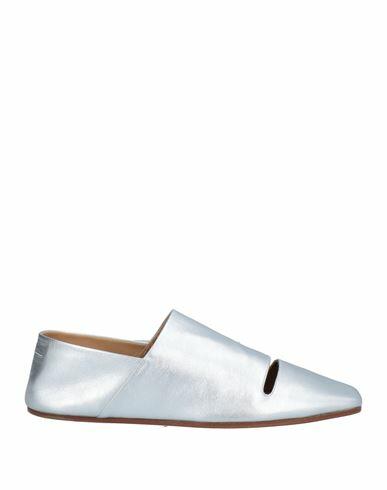 Mm6 Maison Margiela Woman Loafers Silver Soft Leather Cover