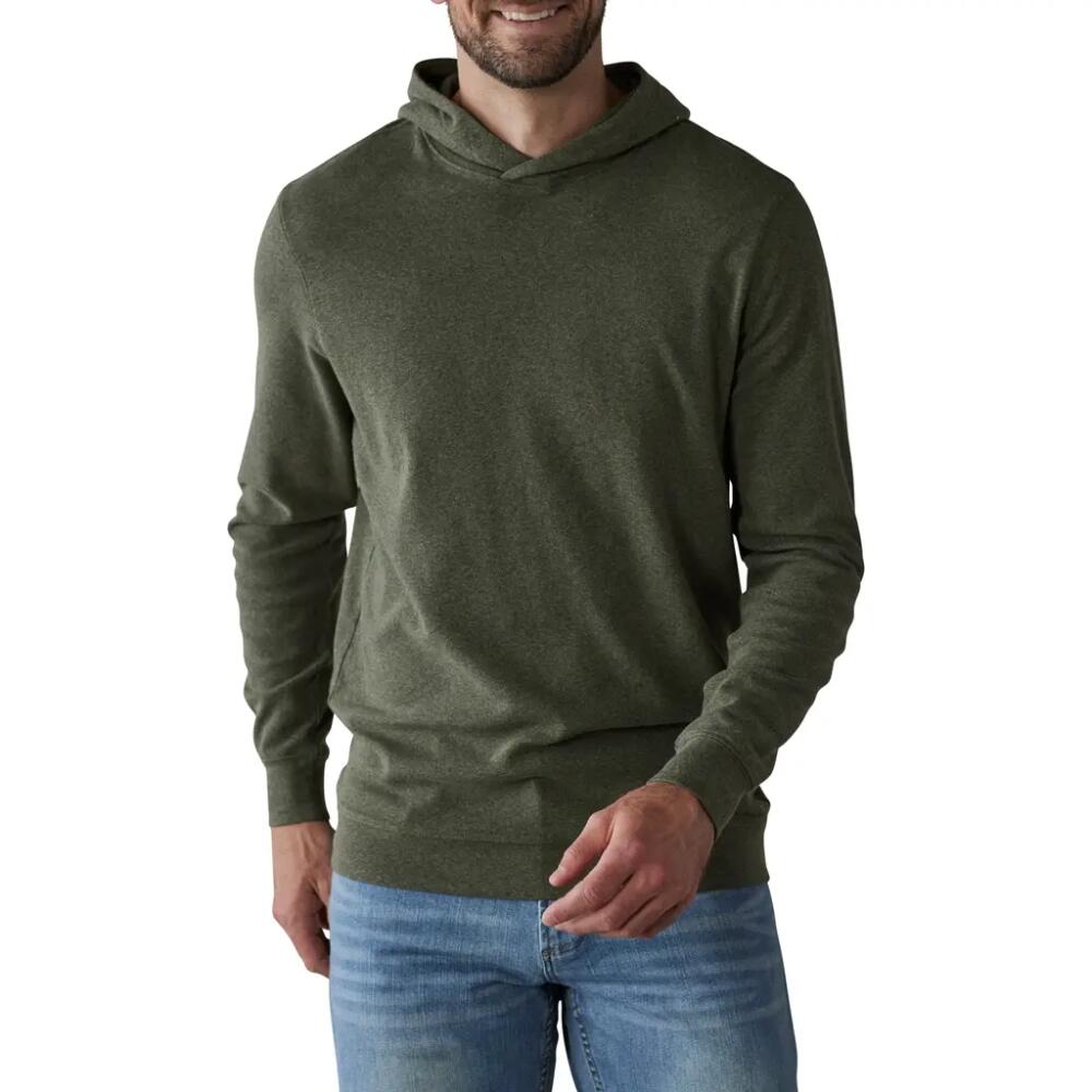 The Normal Brand Puremeso Essential Hoodie in Oakmoss Cover