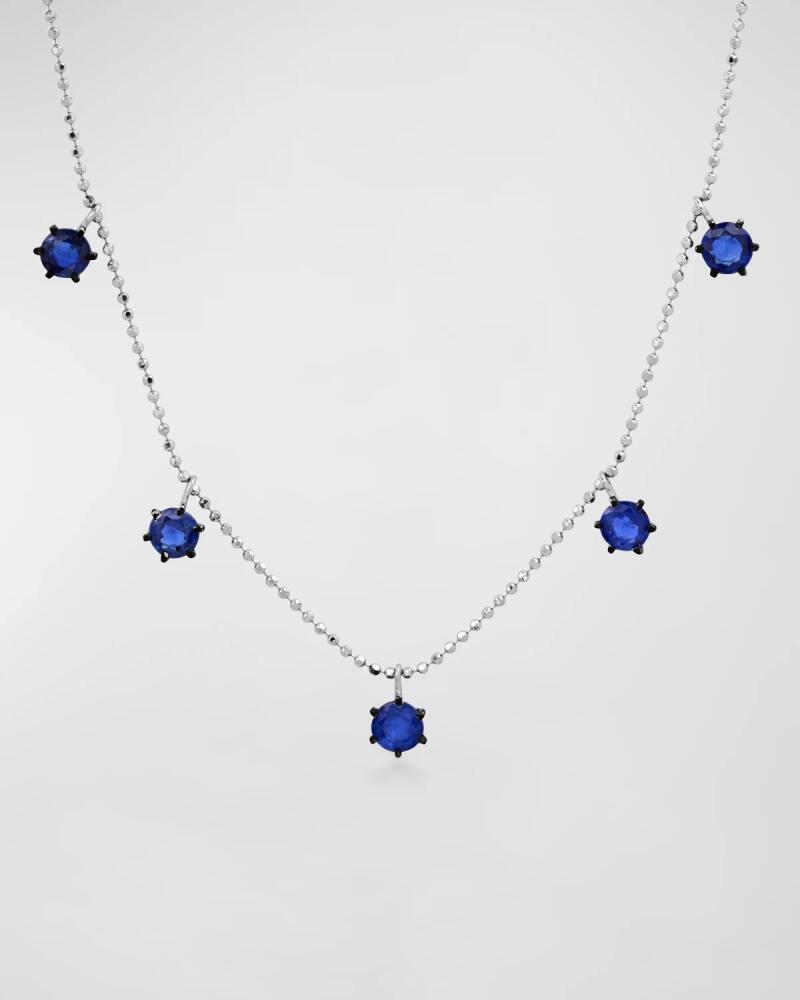 Graziela Gems 18k 5-Station Floating Sapphire Necklace Cover