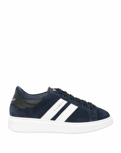 John Richmond Woman Sneakers Navy blue Leather Cover