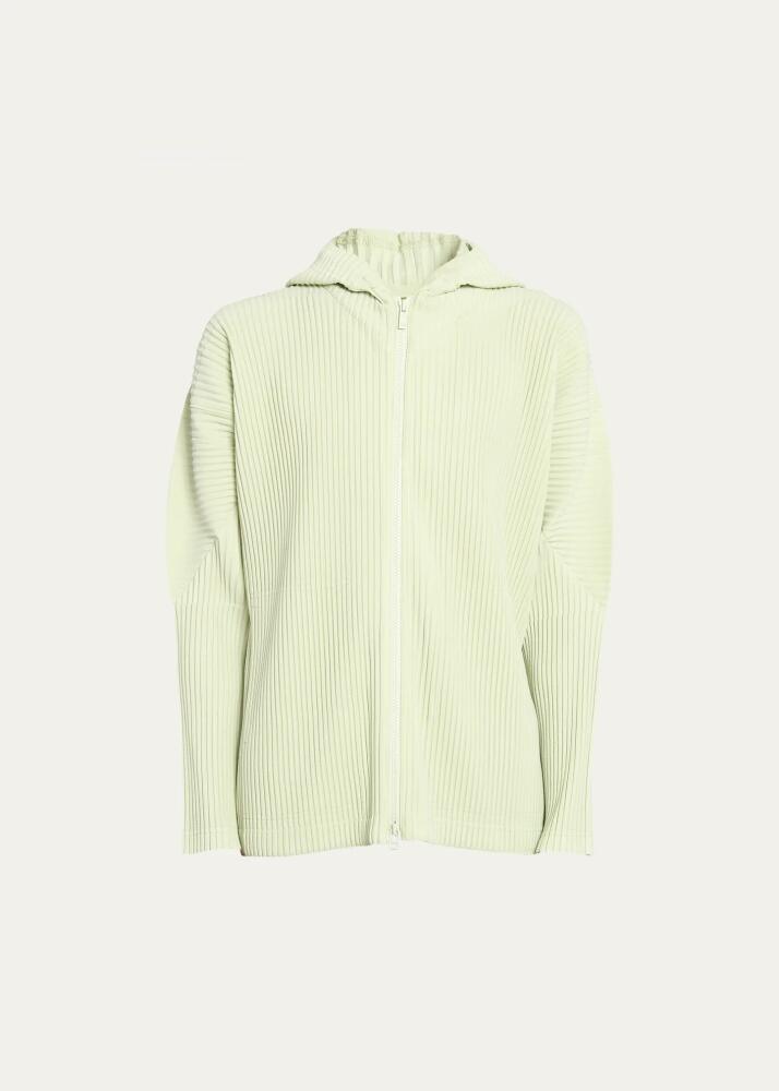 Homme Plisse Issey Miyake Men's Pleated Full-Zip Hoodie Cover