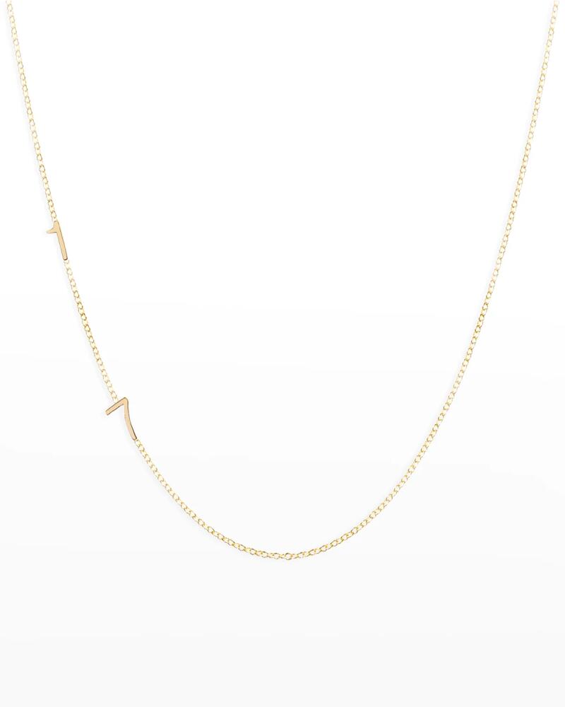 Maya Brenner Designs Mini 2-Number Necklace, Yellow Gold Cover