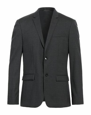 Calvin Klein Man Blazer Steel grey Wool, Elastane Cover