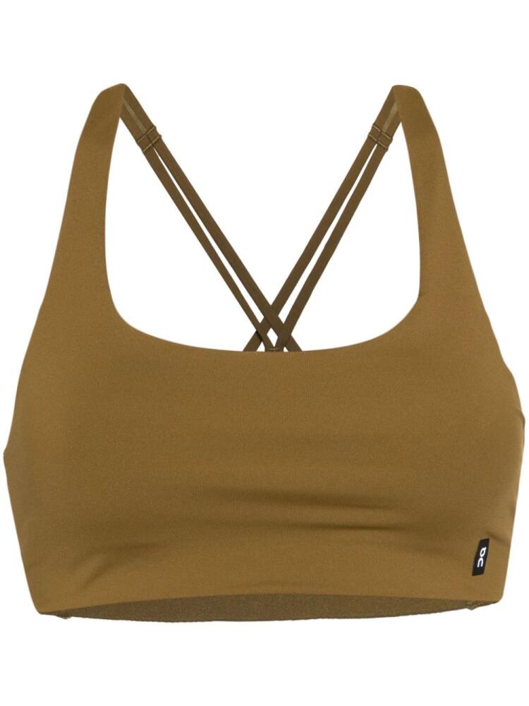 On Running stretch-jersey bra top - Neutrals Cover