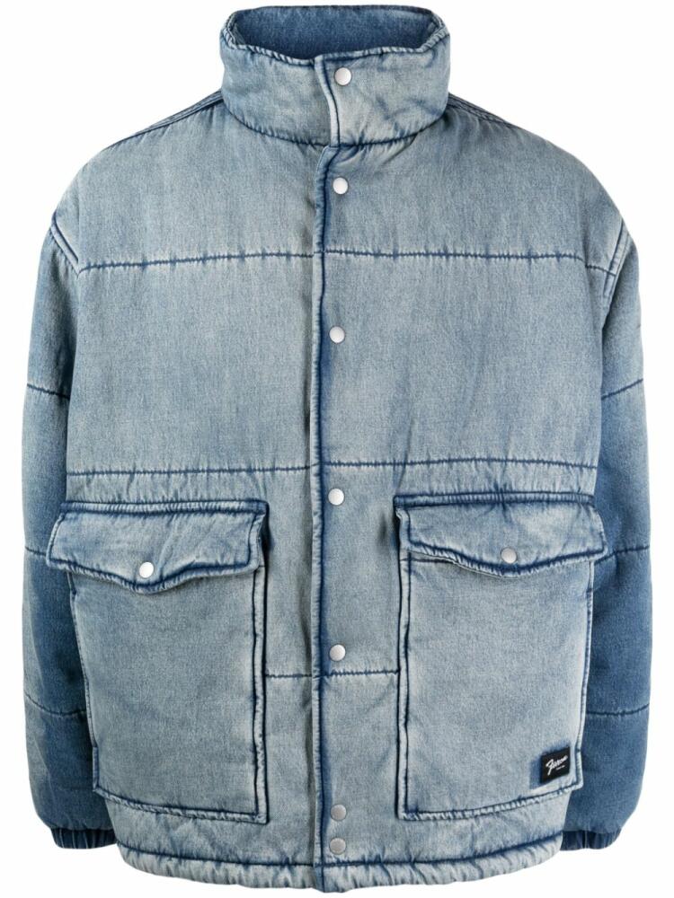 FIVE CM quilted padded denim jacket - Blue Cover