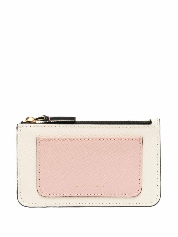 Marni leather tonal cardholder - Neutrals Cover