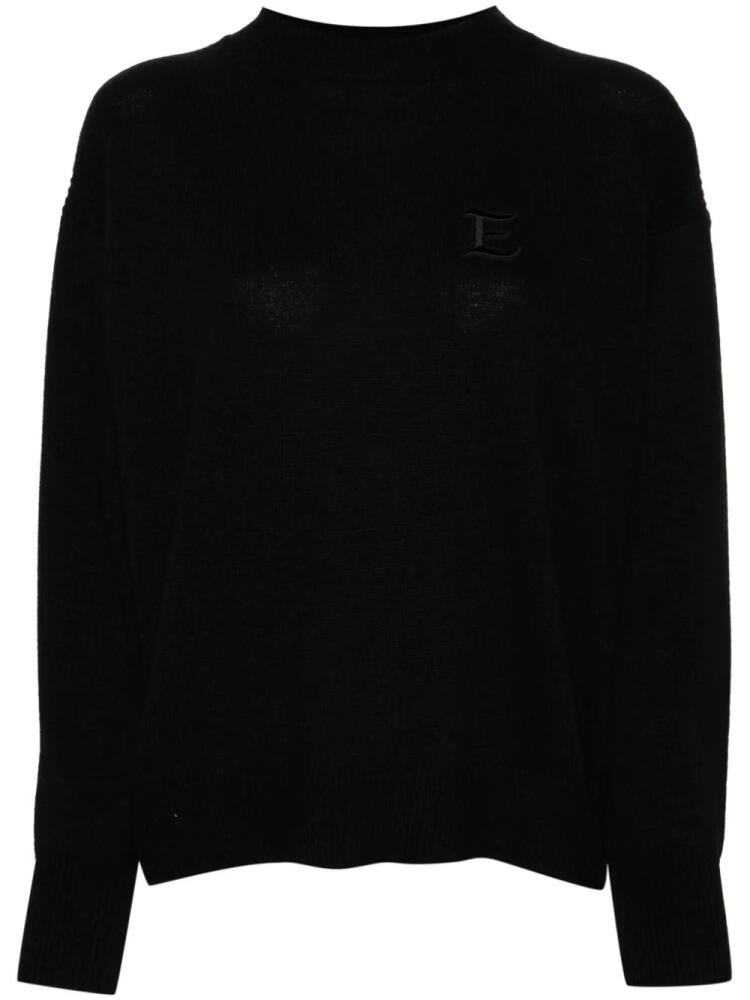 ERMANNO FIRENZE logo-embroidered sweater - Black Cover