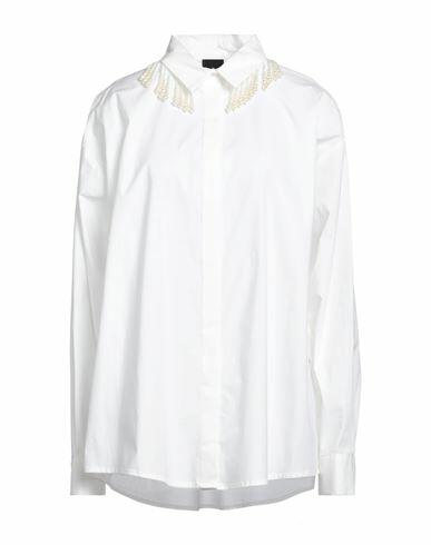 Pinko Uniqueness Woman Shirt White Cotton, Elastane, Polyester, PVC - Polyvinyl chloride Cover