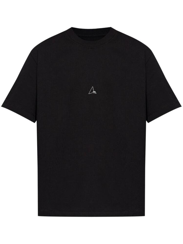 ROA logo-print cotton T-shirt - Black Cover