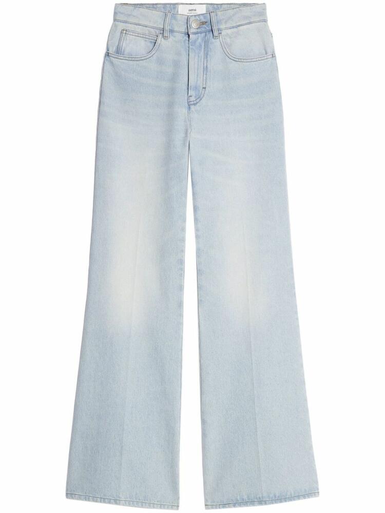 AMI Paris high-waisted wide-leg jeans - Blue Cover