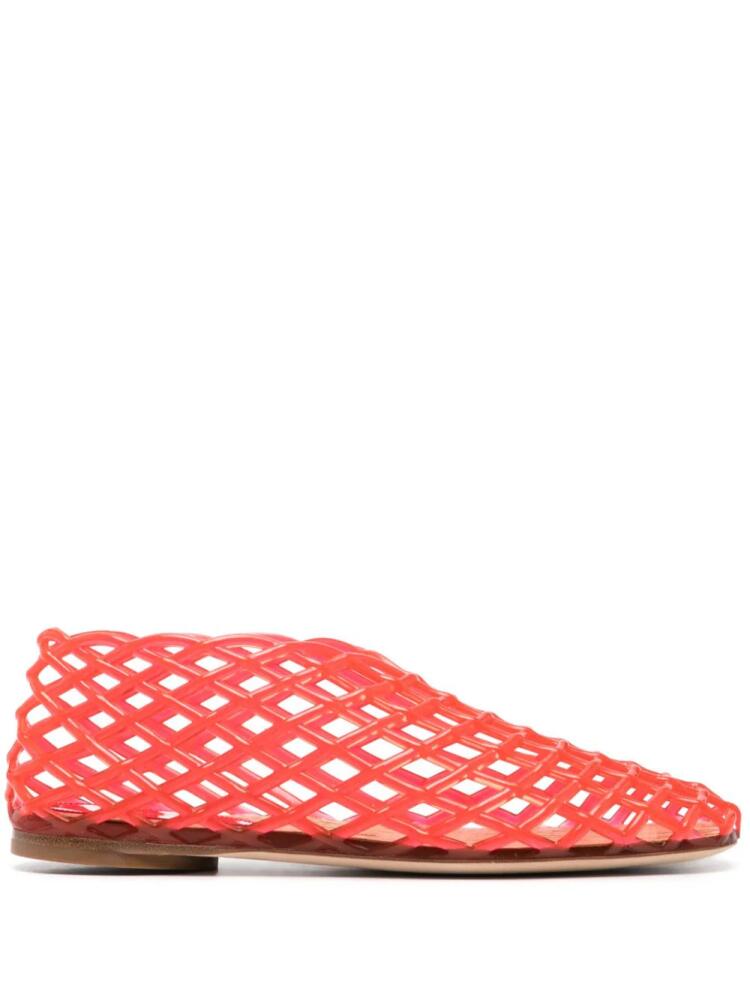 The Row Mara caged-design loafers - Red Cover