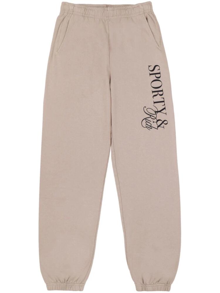 Sporty & Rich logo-print track pants - Grey Cover