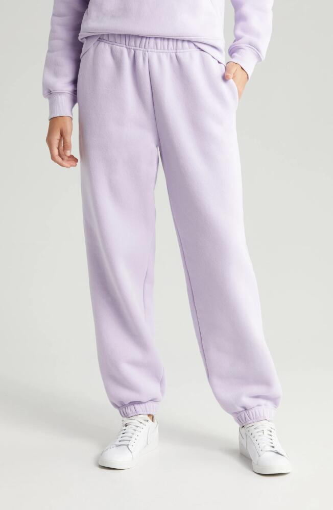 zella Cara Ultracozy Cotton Blend Fleece Joggers in Purple Secret Cover