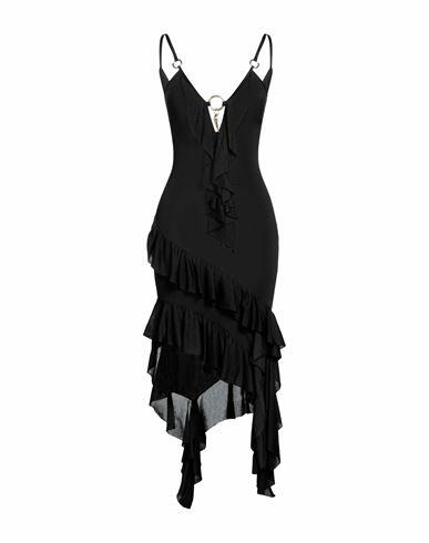 Roberto Cavalli Woman Midi dress Black Viscose, Polyamide, Elastane Cover