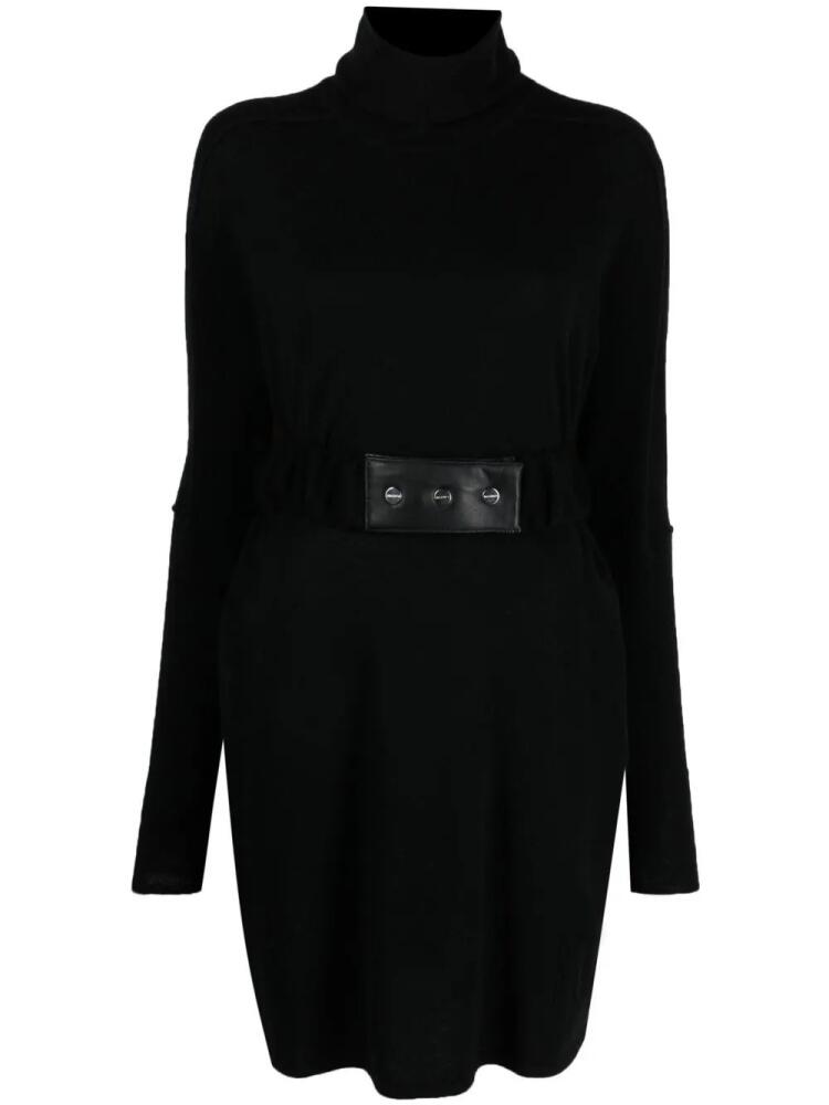 Max & Moi belted waist knitted cashmere dress - Black Cover