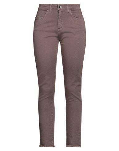 Brand Unique Woman Pants Cocoa Cotton, Elastane Cover