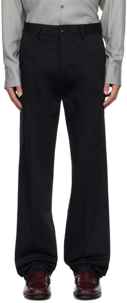 AMI Paris Black Straight Trousers Cover