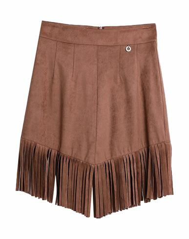 Relish Woman Mini skirt Camel Polyester, Elastane Cover