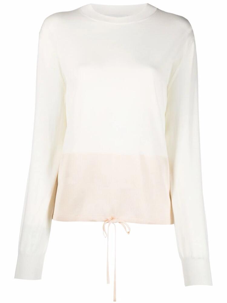 Jil Sander drawstring fine-knit jumper - Neutrals Cover