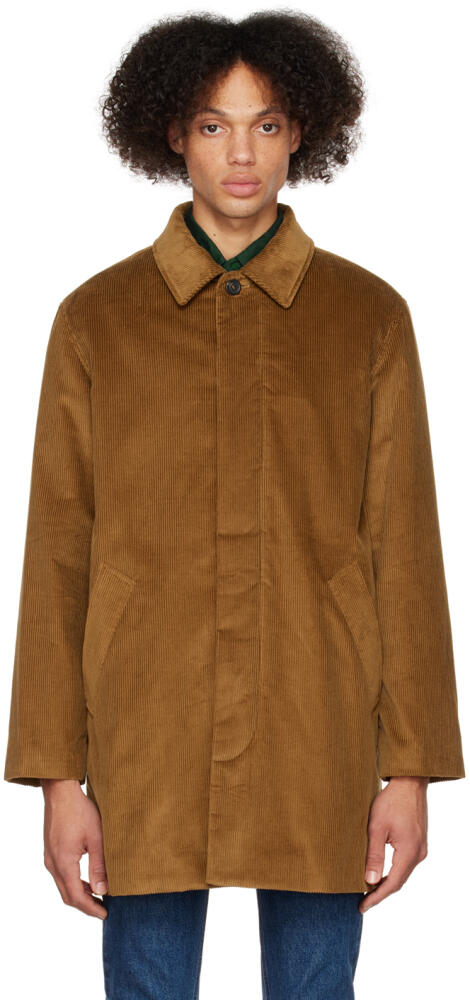 A.P.C. Brown Cotton Coat Cover