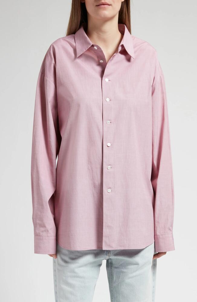 The Row Attica Cotton Button-Up Shirt in Light Brick Cover