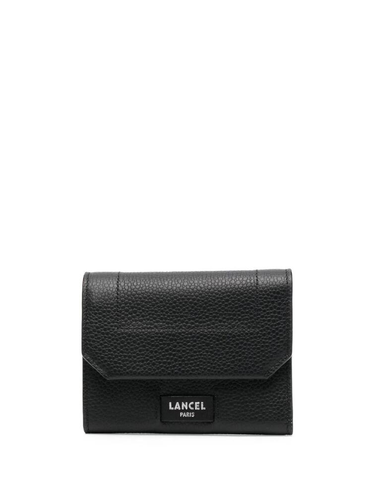 Lancel logo-patch leather wallet - Black Cover