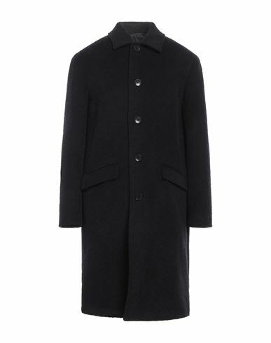 Etro Man Coat Midnight blue Virgin Wool, Cashmere Cover