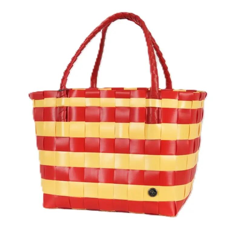 Handed By Paris Spirit Recycled Tote Bags in Chili Red/sunflower Yellow Cover