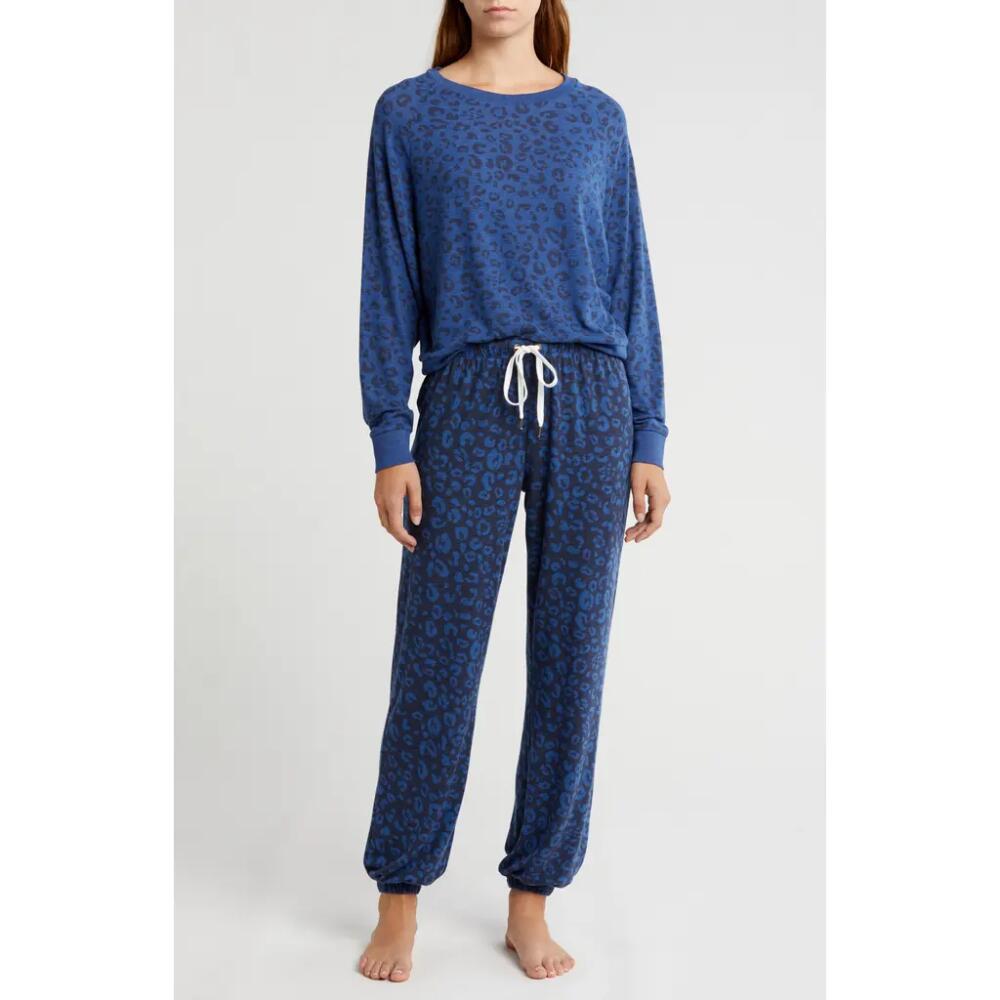 Honeydew Star Seeker Brushed Jersey Pajamas in Navy Leopard Cover