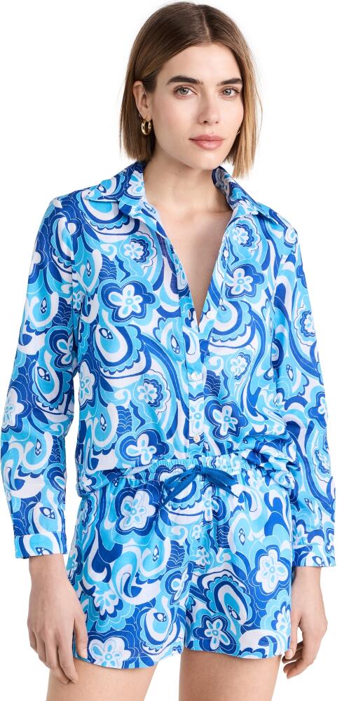 Playa Lucila Buttondown Shirt Blue Paisley Cover