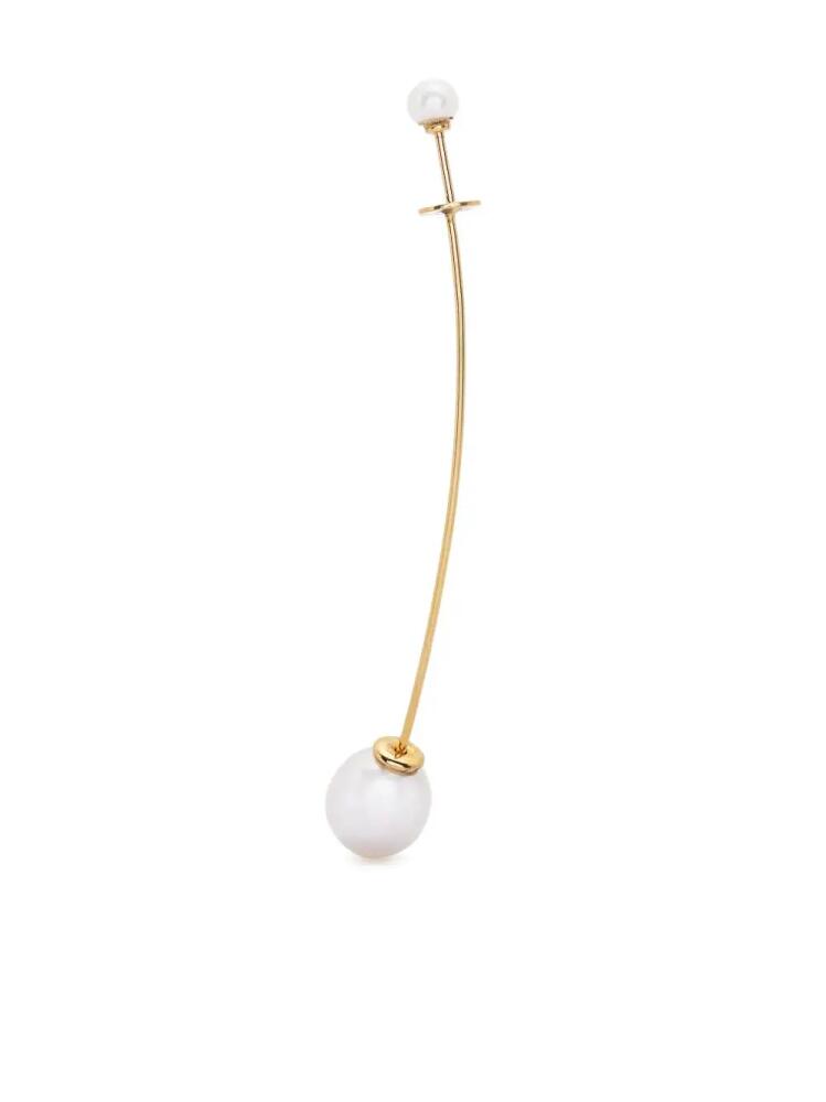 BEATRIZ PALACIOS Floating Pearl single earring - Gold Cover