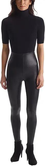 Commando Petite Faux Leather Leggings SLG06P (Black) Women's Clothing Cover