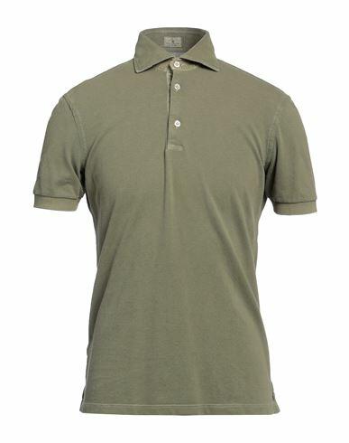 Sonrisa Man Polo shirt Military green Cotton Cover