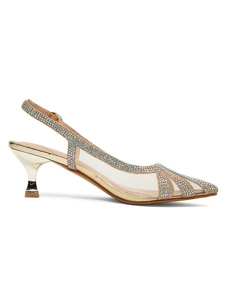 Ninety Union Women's Macy Embellished Slingback Pumps - Gold Cover