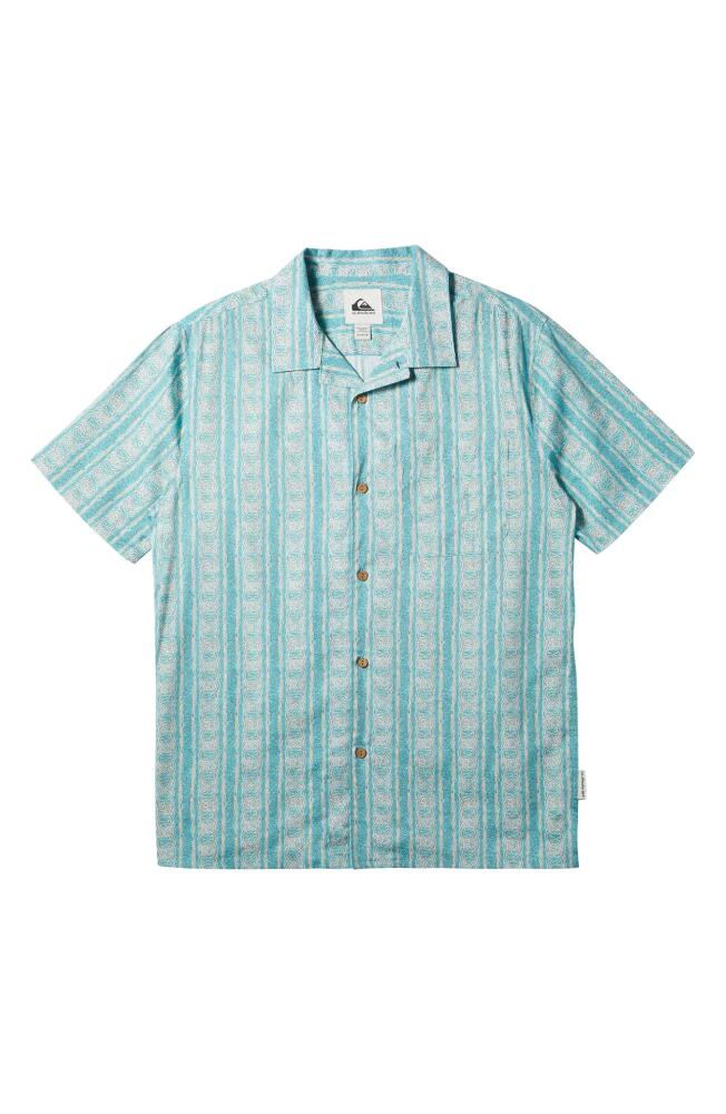 Quiksilver Pool Party Camp Shirt in Capri Pacific Tribe Cover