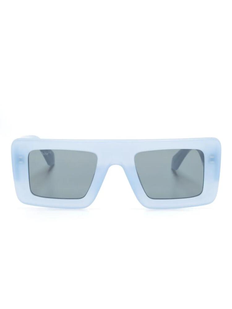 Off-White Eyewear Seattle rectangle-frame sunglasses - Blue Cover