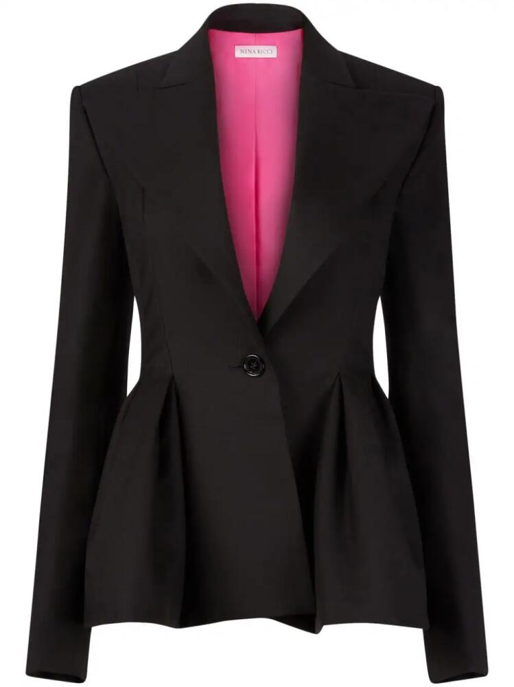 Nina Ricci peplum hem wool blazer - Black Cover