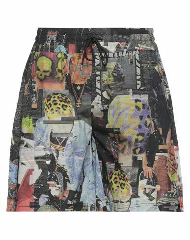 Self Made By Gianfranco Villegas Man Shorts & Bermuda Shorts Black Cotton Cover