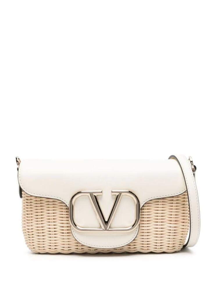 Valentino Garavani Locò raffia crossbody bag - Neutrals Cover