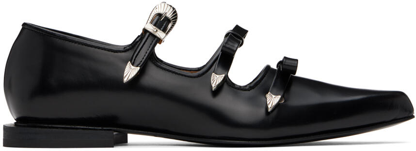 Toga Pulla Black Mary Jane Ballerina Flats Cover