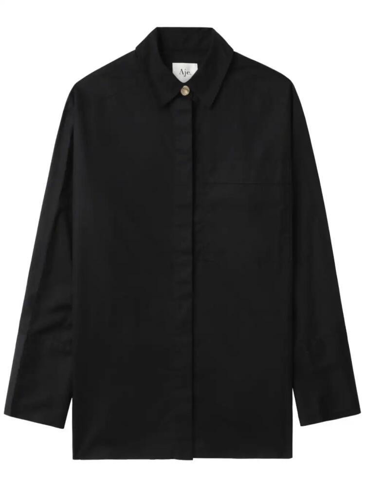 Aje floral-lace detailing shirt - Black Cover