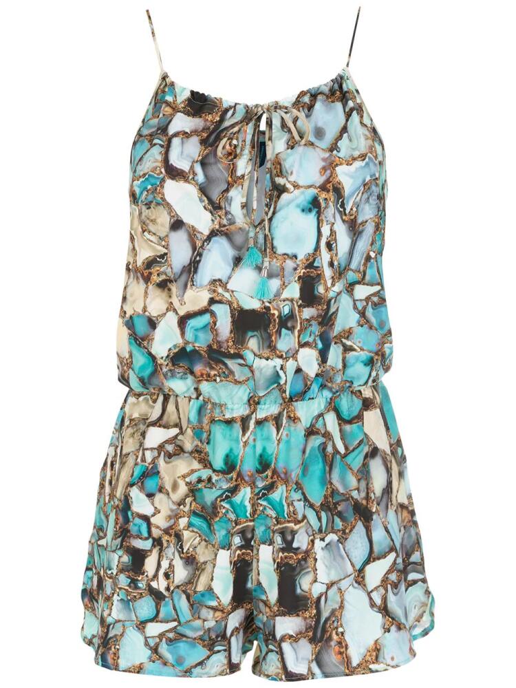 Lygia & Nanny Laya gemstone-print playsuit - Blue Cover