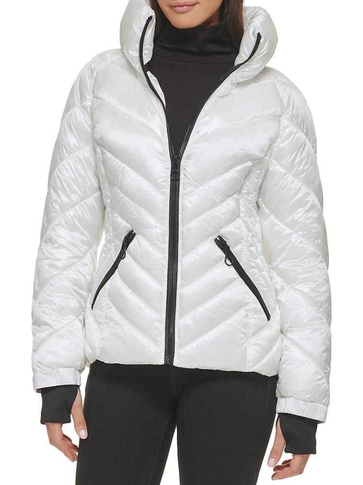 Guess Women's Quilted Puffer Jacket - White Cover