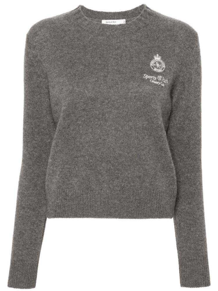 Sporty & Rich Crown cashmere jumper - Grey Cover