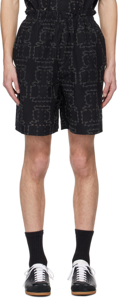 Henrik Vibskov Black Waybill Shorts Cover