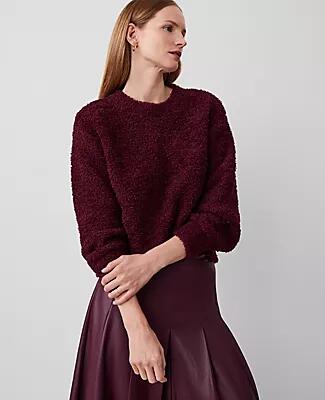 Ann Taylor Boucle Crew Neck Sweater Cover