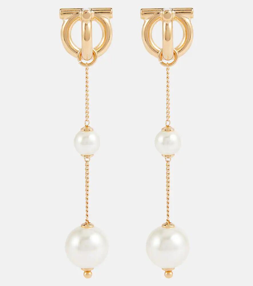 Ferragamo Gancini faux pearl drop earrings Cover