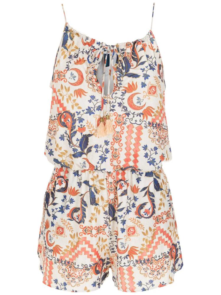 Lygia & Nanny Laya tile-print playsuit - Neutrals Cover