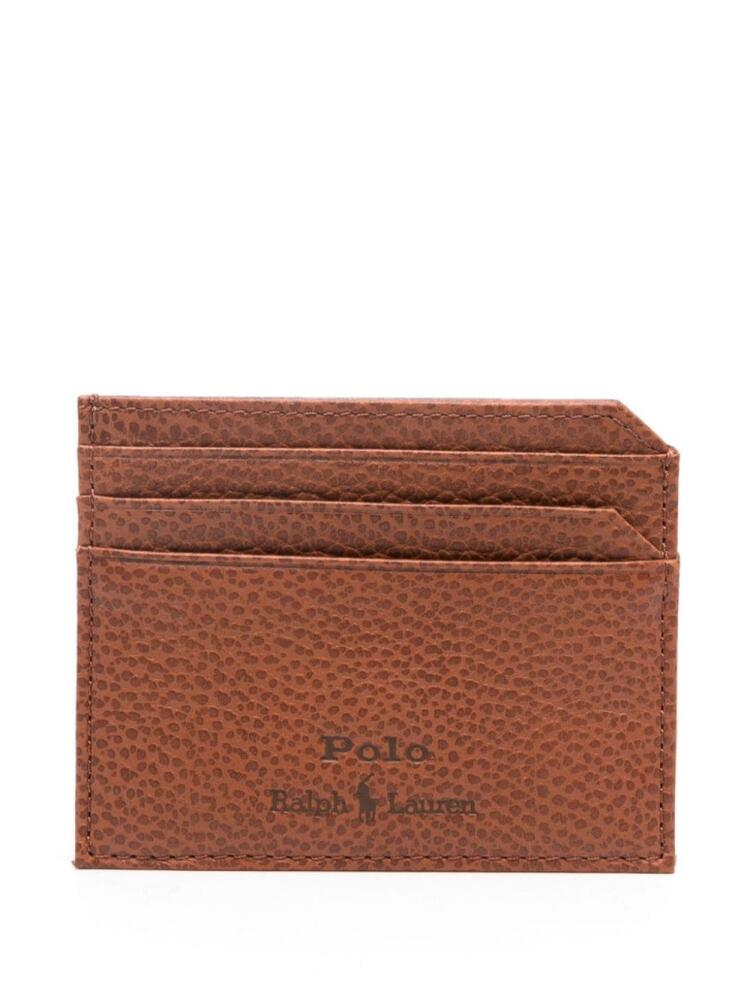 Polo Ralph Lauren debossed-logo leather cardholder - Brown Cover