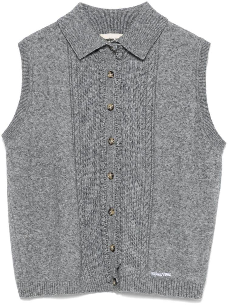 SHUSHU/TONG sleeveless cardigan - Grey Cover